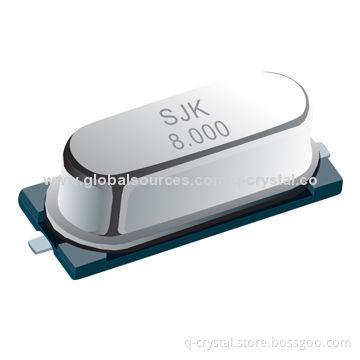 SMD-49 quartz crystal, 13.824MHz frequency output, 20pF load capacitance, 20ppm frequency stability.